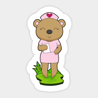 Bear Nurse Note Sticker